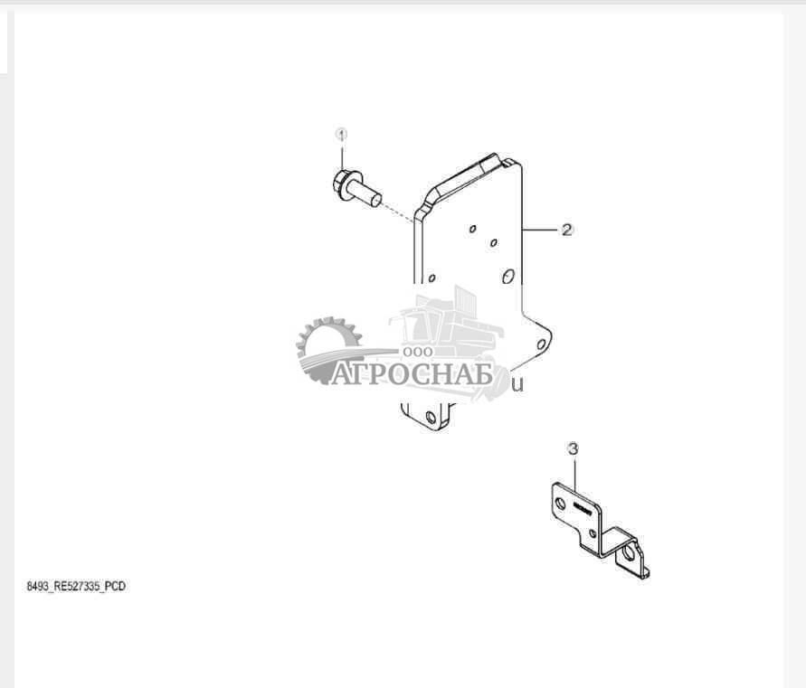 8493 Крепежные детали жгута проводов двигателя 